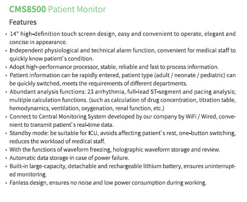 MONITOR DE SIGNOS VITALES CMS8500